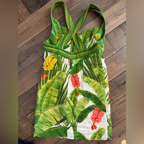 Farm Rio Green Mini Dress - Picture 2 of 2